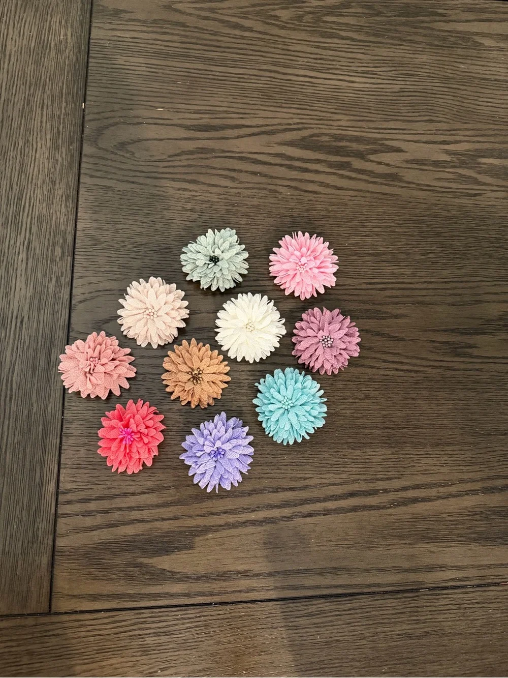 Assorted Pastel Artificial Flower Accents - Pack of 10